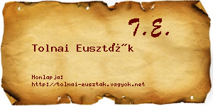 Tolnai Euszták névjegykártya
